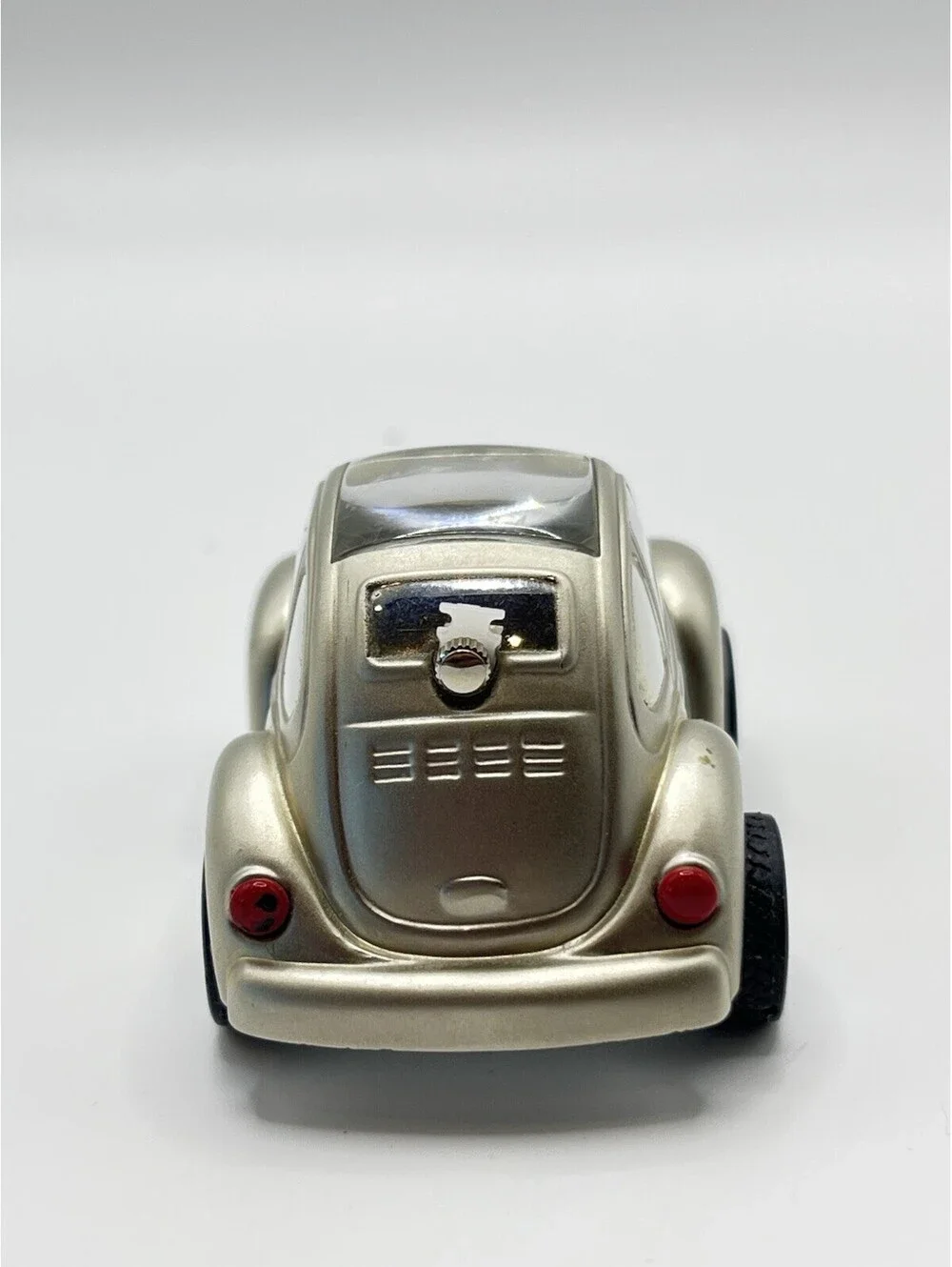 Elgin Clock mini Beetle Volkswagon Quartz Silver Tone working 3105.2
